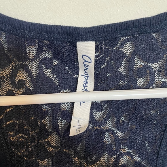 Navy Floral Tank Top - Picture 2 of 3